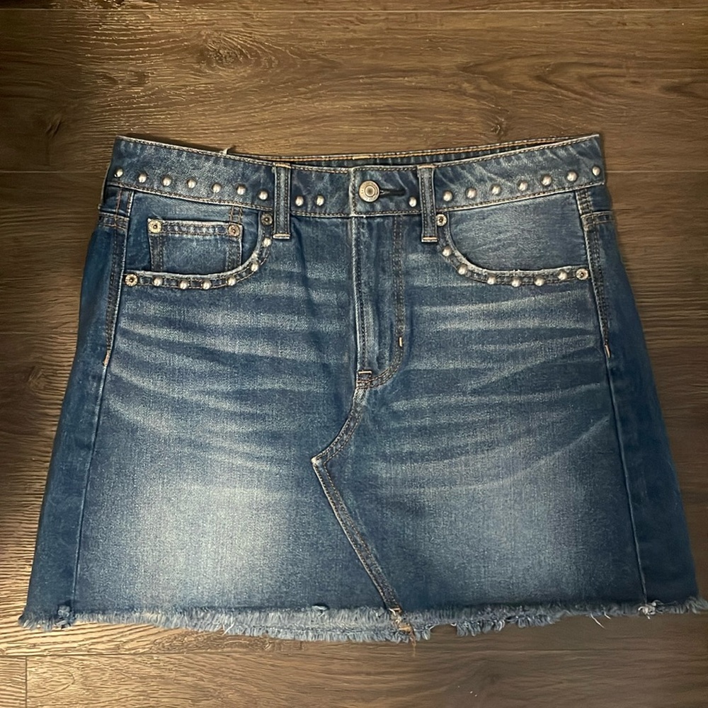 American Eagle Studded Jean Skirt - Picture 1 of 3